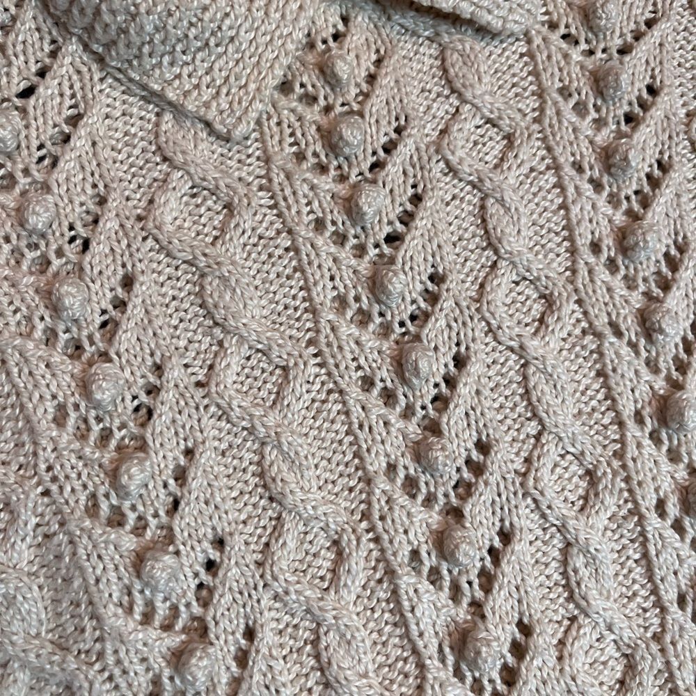 Legendary Vintage Hand Knit In Ireland Cream Sweater Size M - Picture 2 of 7